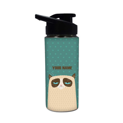 Personalized Water Bottle With Name - Lazy Cat Nutcase
