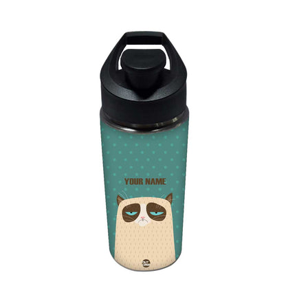 Personalized Water Bottle With Name - Lazy Cat Nutcase
