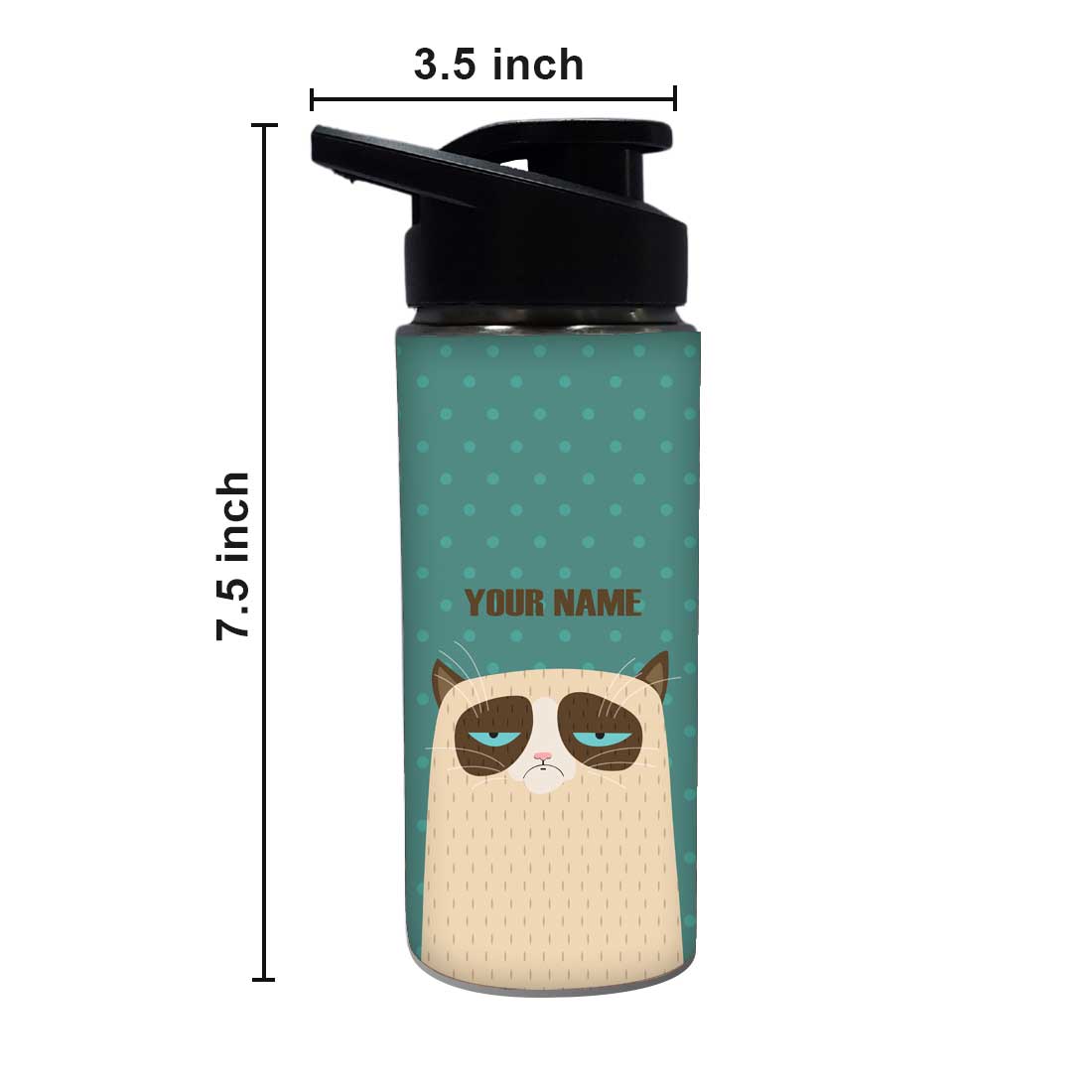 Personalized Water Bottle With Name - Lazy Cat Nutcase