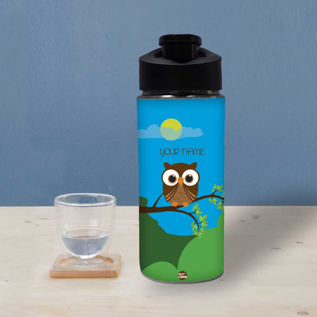 Customized Bottle With Name- Night Owl Nutcase