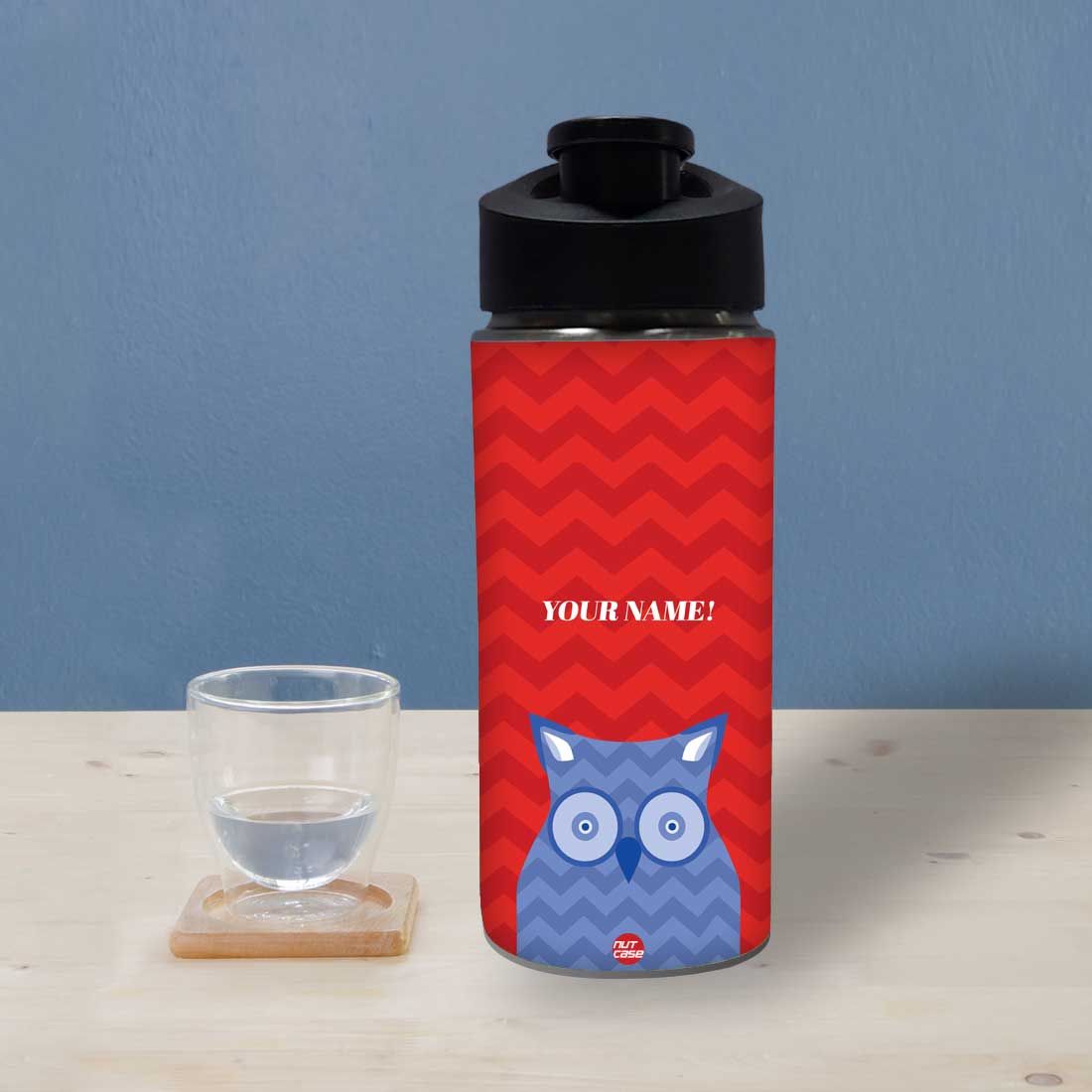 Personalized Bottle With Name - Owlsome Nutcase