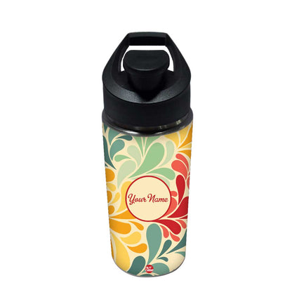 Customized Bottle with Name Sipper Bottles-Vintage Floral Nutcase