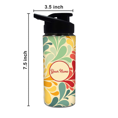 Customized Bottle with Name Sipper Bottles-Vintage Floral Nutcase