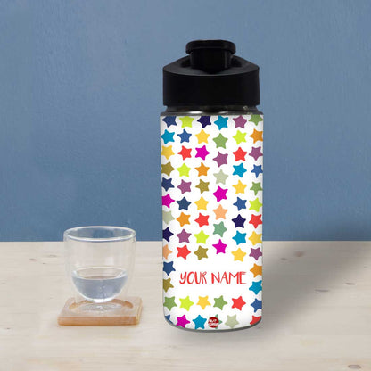 Personalized Bottle With Name - Multicolor Star Nutcase