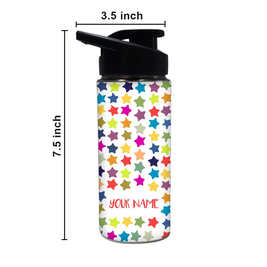 Personalized Bottle With Name - Multicolor Star Nutcase