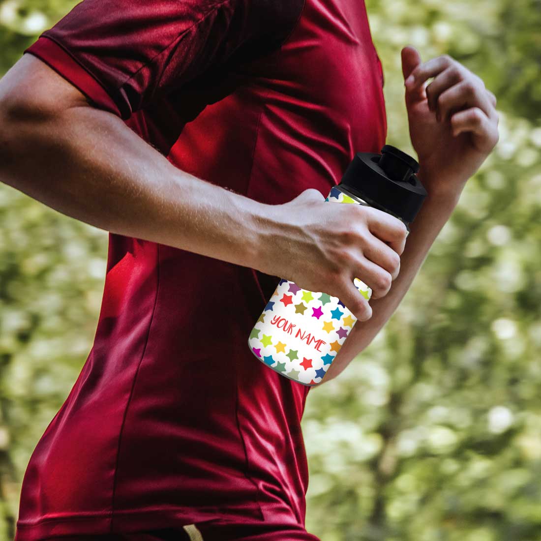 Personalized Bottle With Name - Multicolor Star Nutcase