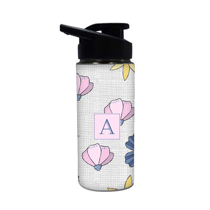 Customised Sipper Bottle With Name - Beautiful Flower Nutcase