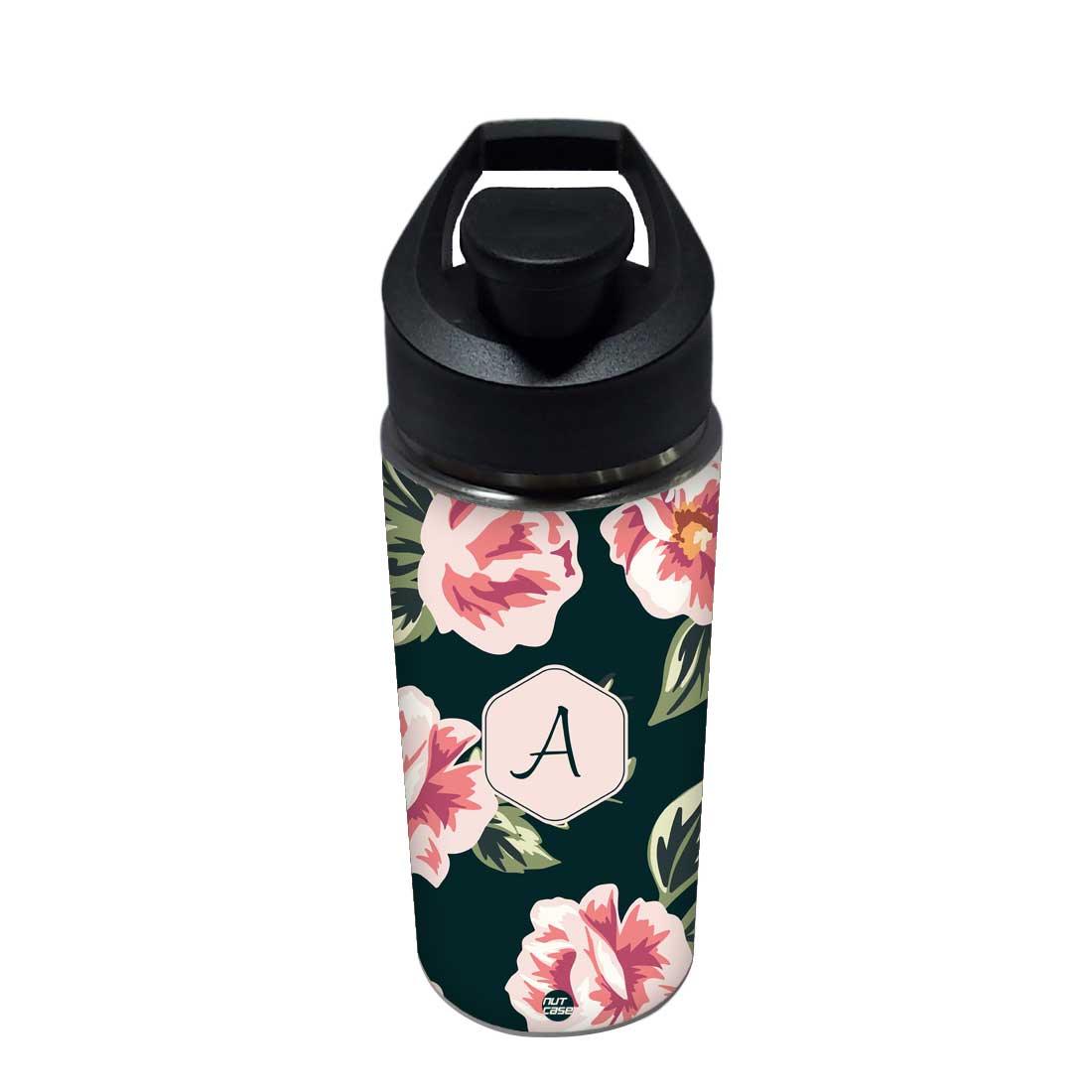 Customized  Sipper Bottle With Name - Flower Nutcase