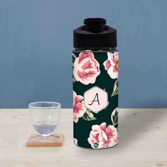 Customized  Sipper Bottle With Name - Flower Nutcase