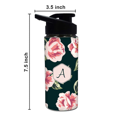 Customized  Sipper Bottle With Name - Flower Nutcase