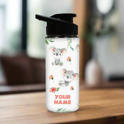 Kids Water Bottle Customised - Cute Koala Nutcase