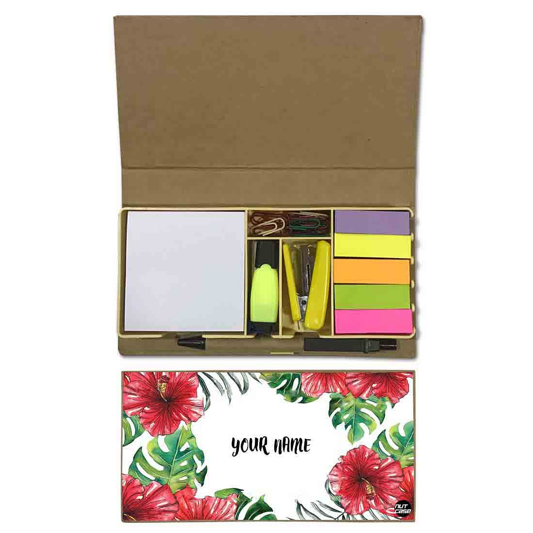 Customized Stationary Kit for Gift - Hibiscus Leaves Nutcase