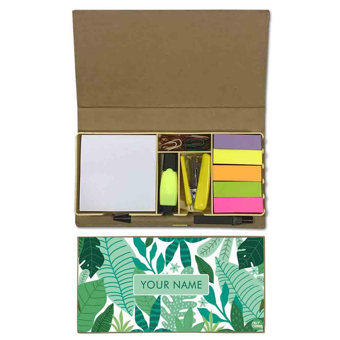 Beautiful Custom Stationary Kit Box Organizer for School - Tropical Nutcase