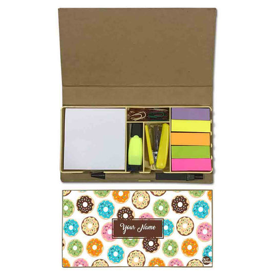 Custom Stationary Kit Box Organizer for School Use - Donuts Nutcase