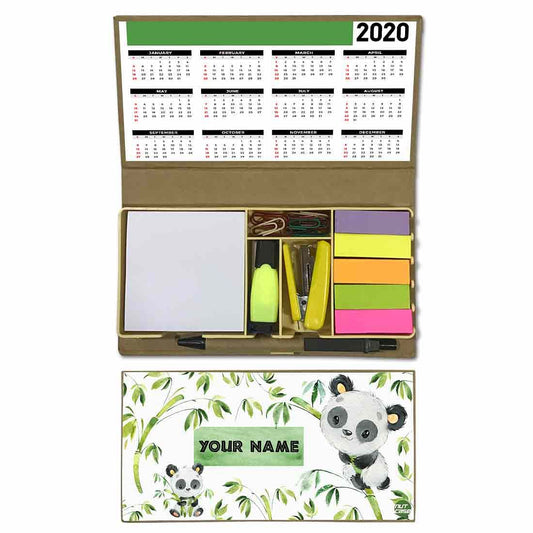 Customised Stationary Kit Desk Organizer for Study Table- Cute Panda Nutcase
