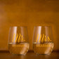 Classy Customized Stemless Wine Glass Set of 2 With Gift Box