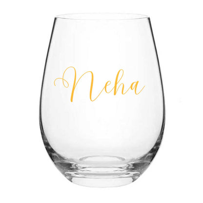 Personalised Glasses for Mocktails Unique Drinking Glasses - Name