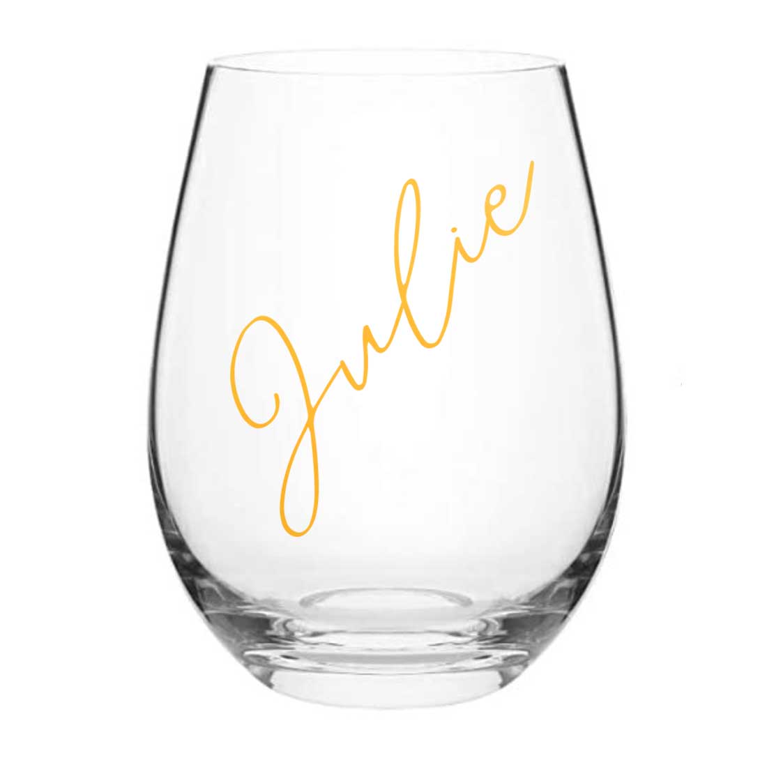 Custom Wine Glasses French Bistro Stemless Wine Glass Prosecco Gin Cocktail Glass - Design name