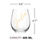 Custom Wine Glasses French Bistro Stemless Wine Glass Prosecco Gin Cocktail Glass - Design name