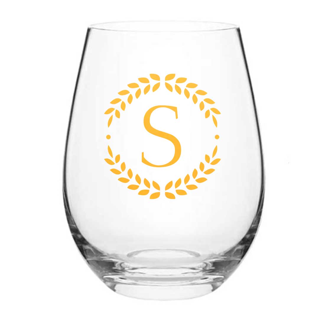 Personalized Bar Glasses Stemless Wine Glass With Name  - Monogram