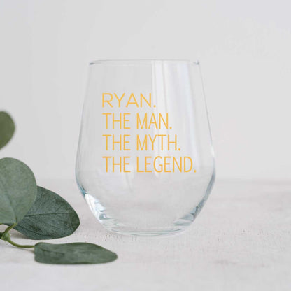 Custom Wine Glasses Drinking Glasses for Birthday Gift - Legend