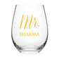 Classy Customized Whiskey Stemless Wine Glass Anniversary Gift for Husband - Mr