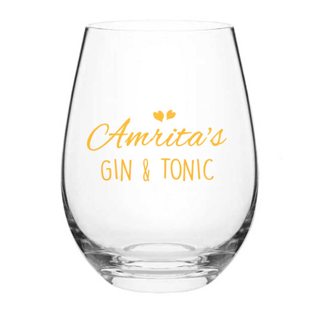 Customized Gin And Tonic Glasses Personalized Drink Glass - Add Name
