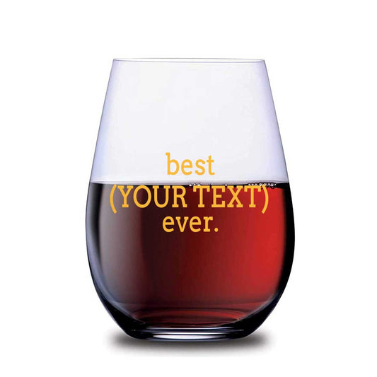 Personalized Stemless Wine Glass For Wines Whiskey Multipurpose Use - Add Your Text