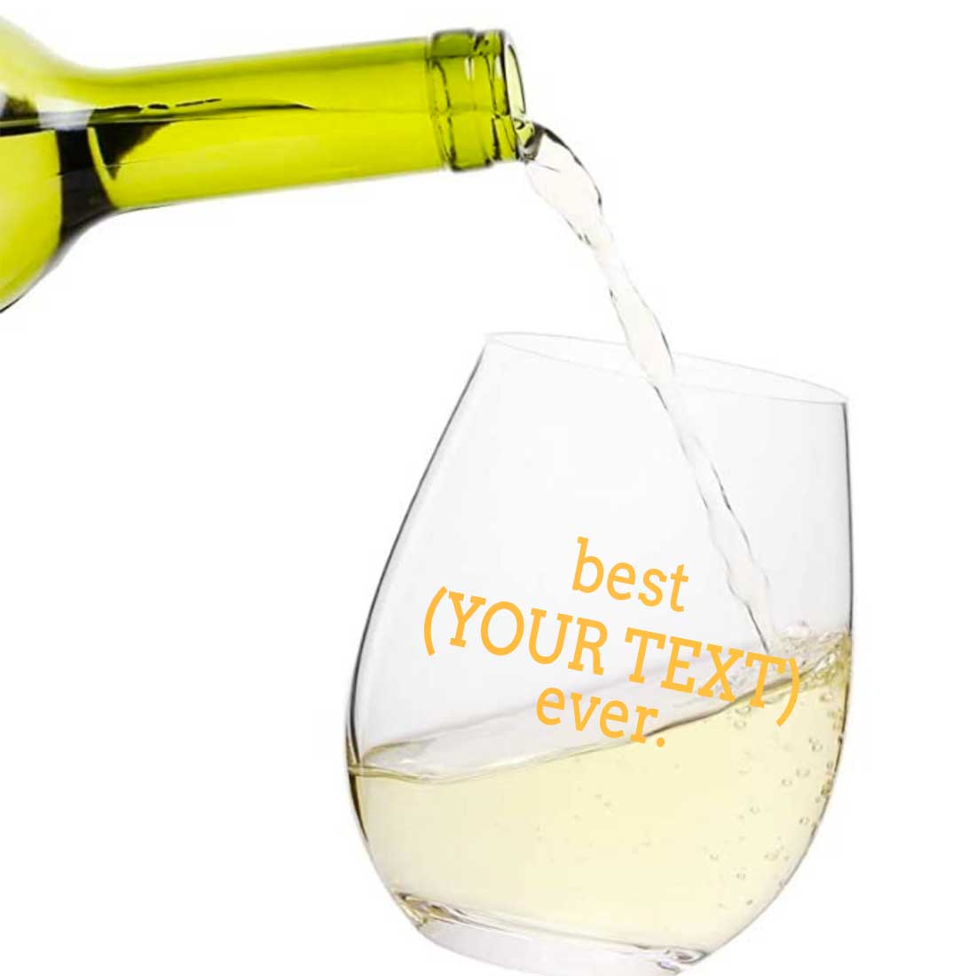 Personalized Stemless Wine Glass For Wines Whiskey Multipurpose Use - Add Your Text