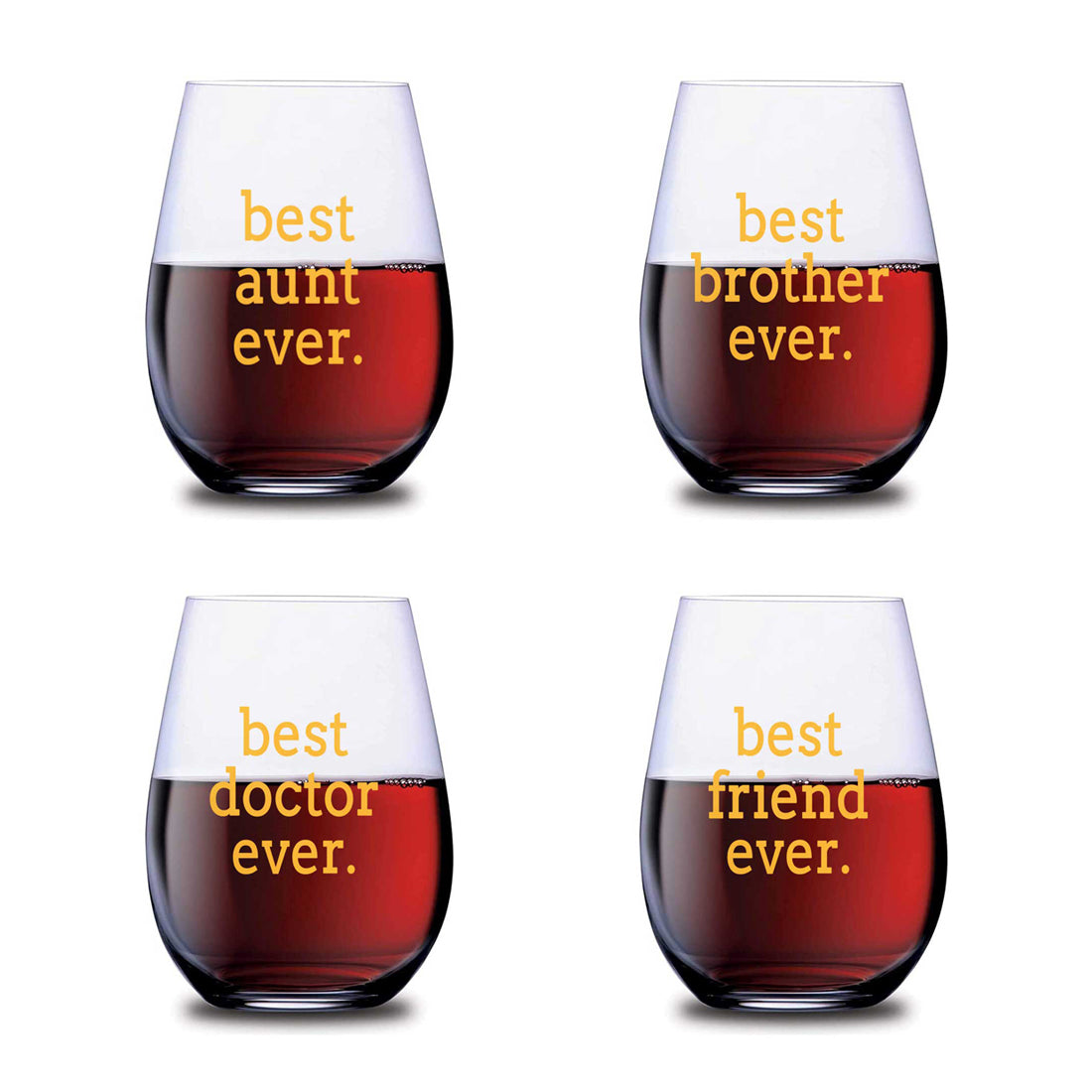 Personalized Stemless Wine Glass For Wines Whiskey Multipurpose Use - Add Your Text