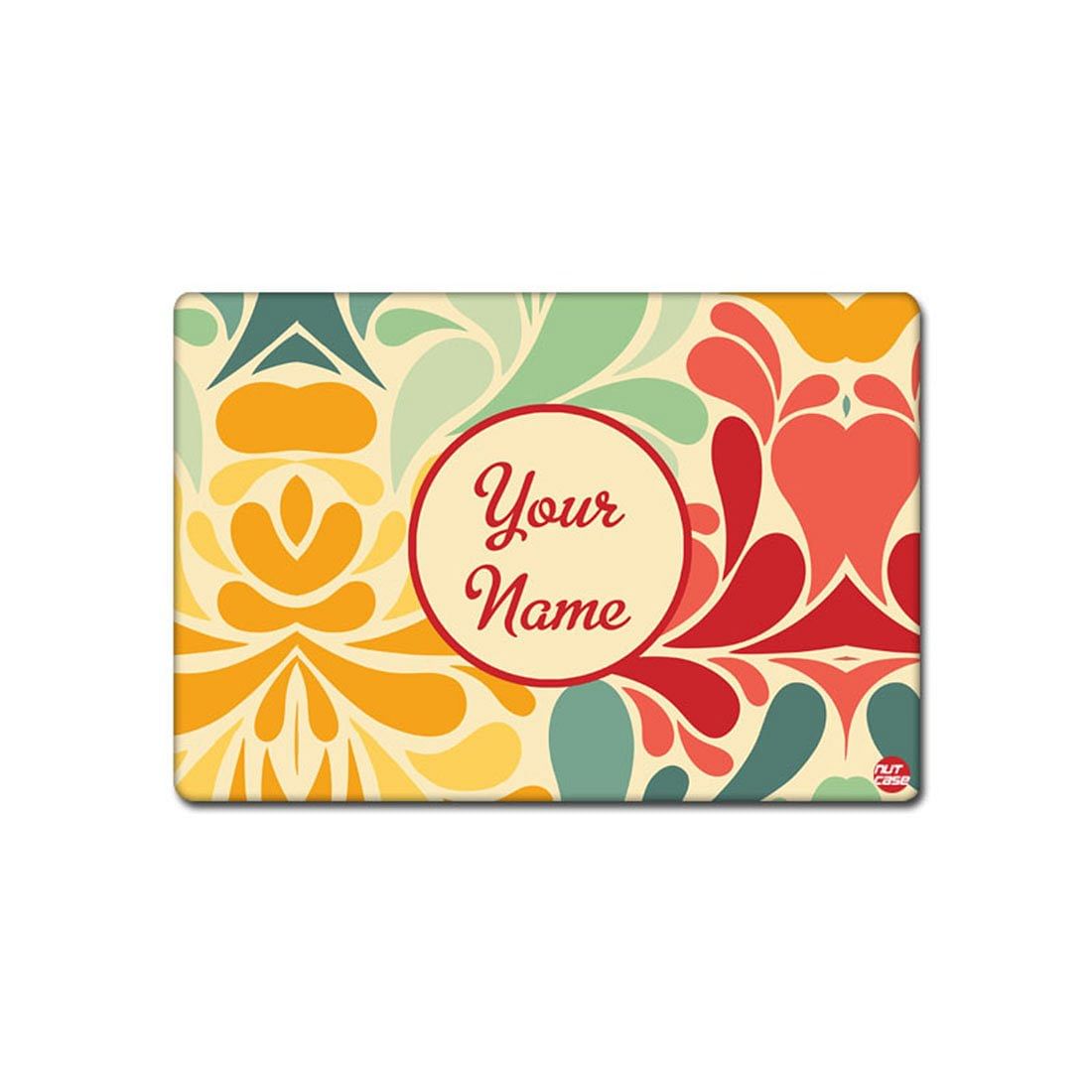 Personalized Placemats for Dining Table Add Your Name - Retro Flower Nutcase