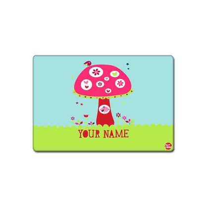 Personalized Fabric Table Mats For Kids - Cute Mushroom Nutcase