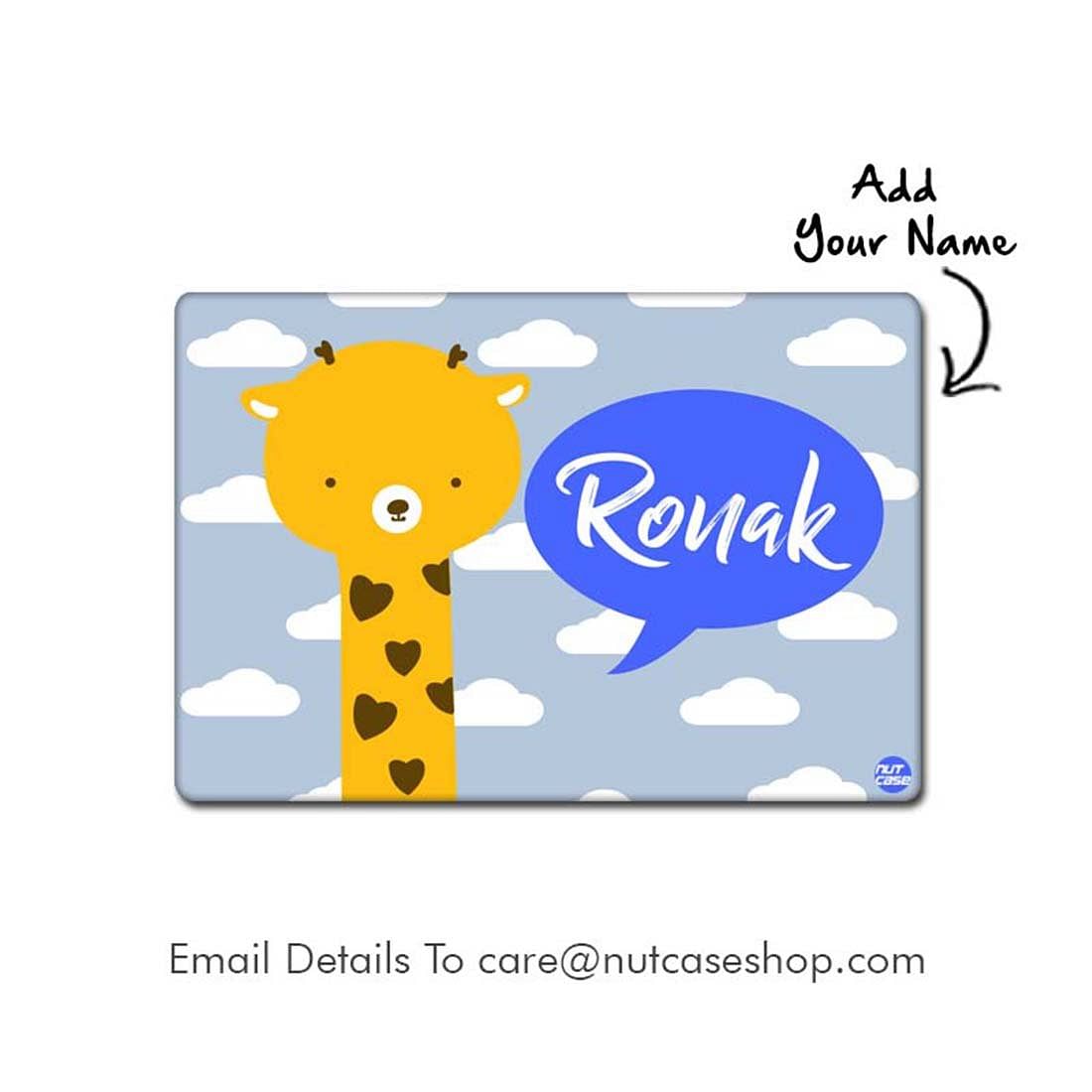 Personalized Table Mats Kids Return Gift Ideas for 6 Year Olds - Giraffe Nutcase