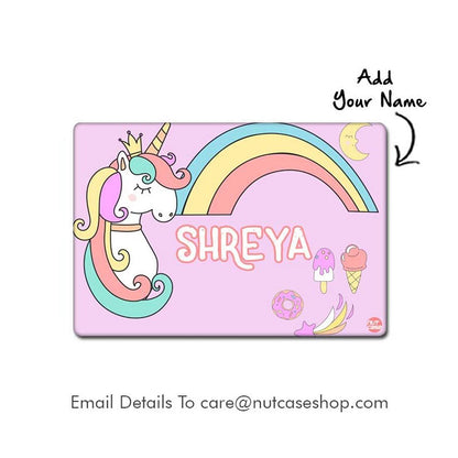 Personalised Unicorn Theme Return Gifts Birthday Party Placemats  - Unicorn Rainbows Nutcase