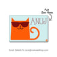 Custom Printed Placemats Add Your Name for Dining Table - Cat Hipster Nutcase