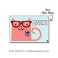 Personalized Fabric Table Mats For Kids  -  Office Cat Nutcase