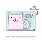Personalized Fabric Table Mats For Kids  -A Sweet Cat Nutcase