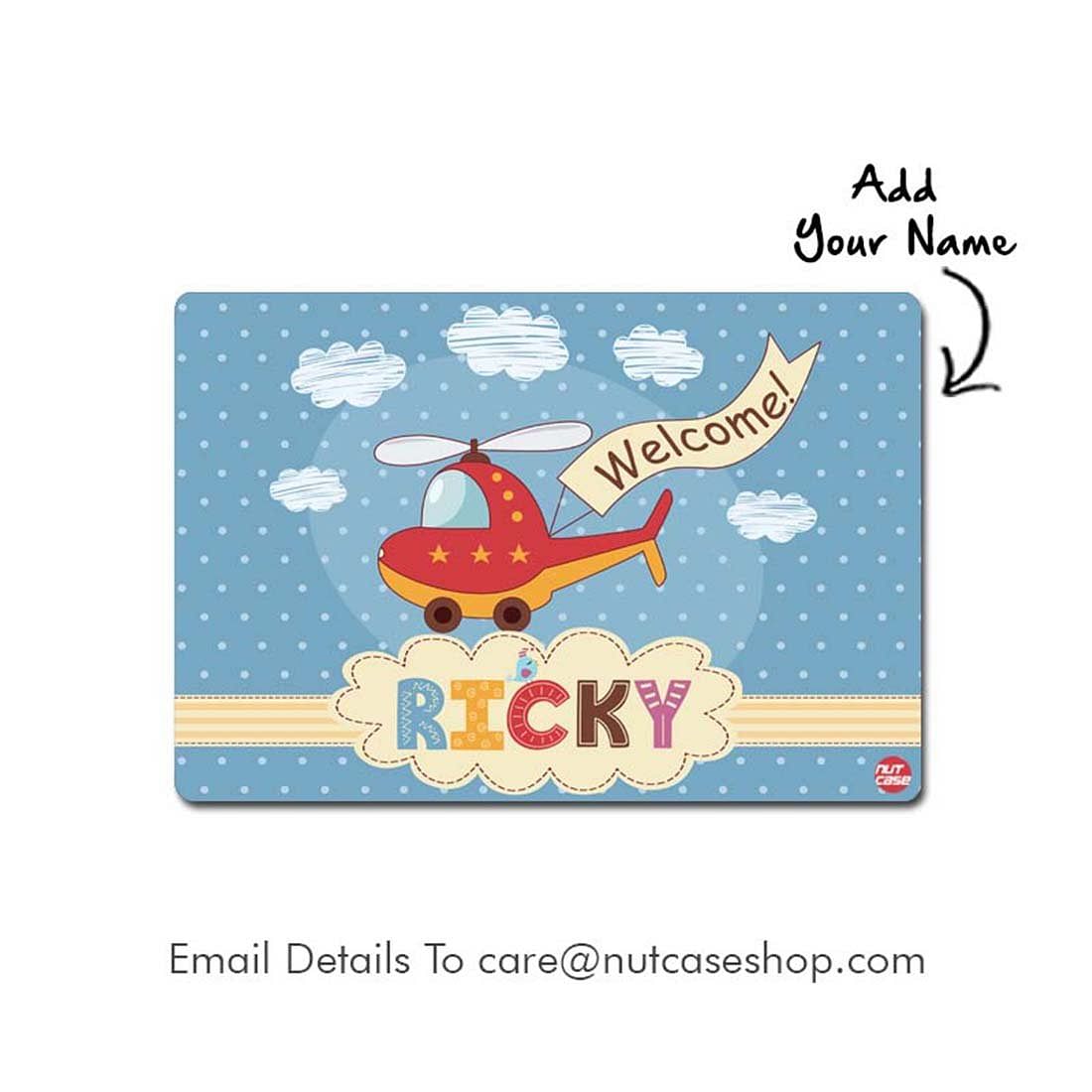 Custom Table Placemats Return Gift Ideas for 1st Birthday - Helicopter Nutcase