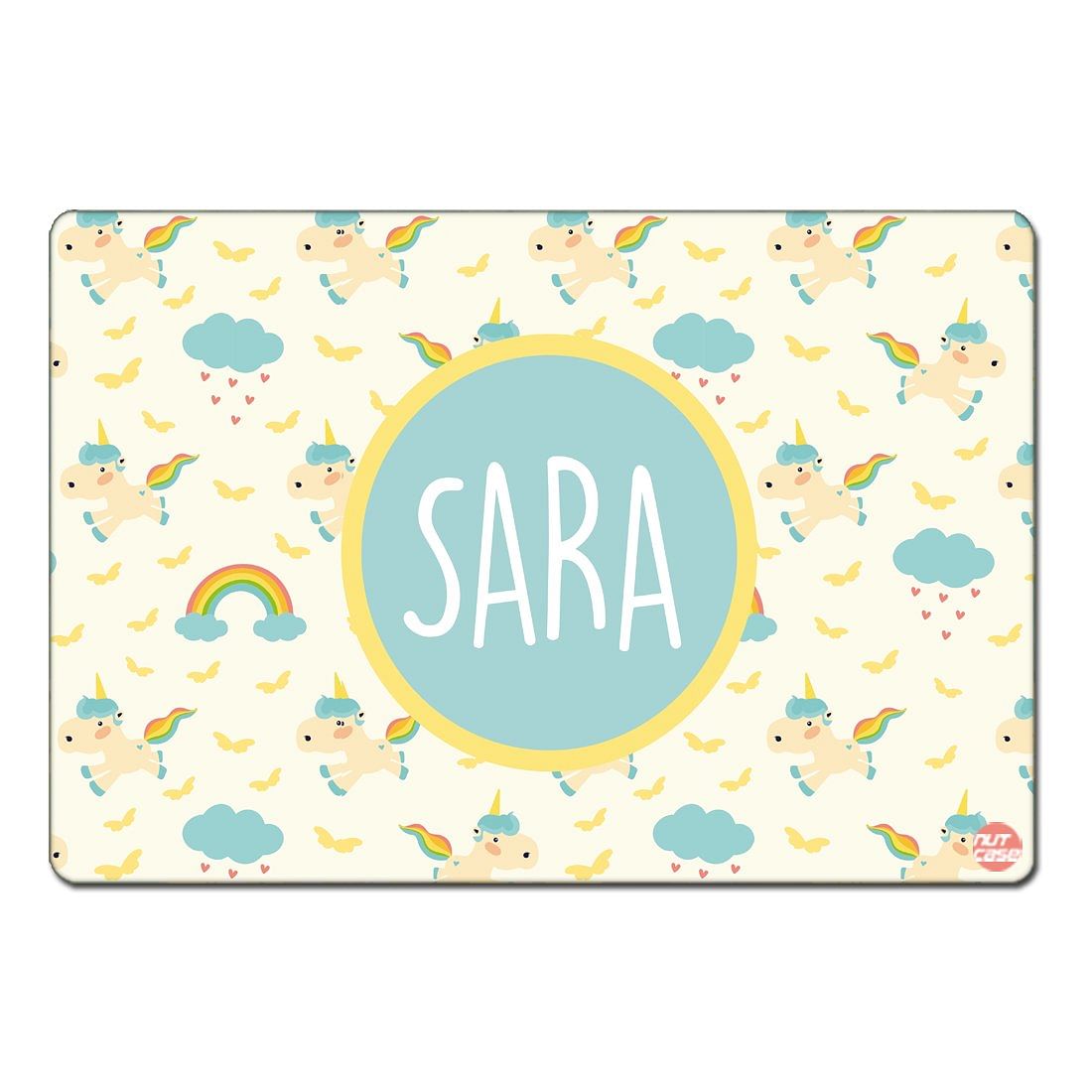Personalized Unicorn Birthday Return Gifts Table Mats for Kids - Unicorn and Rainbow Nutcase