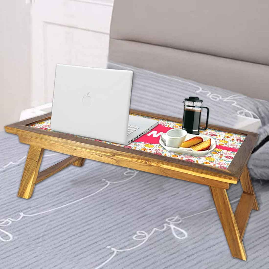 Custom-Made Mini Laptop table - Yellow Candy Nutcase