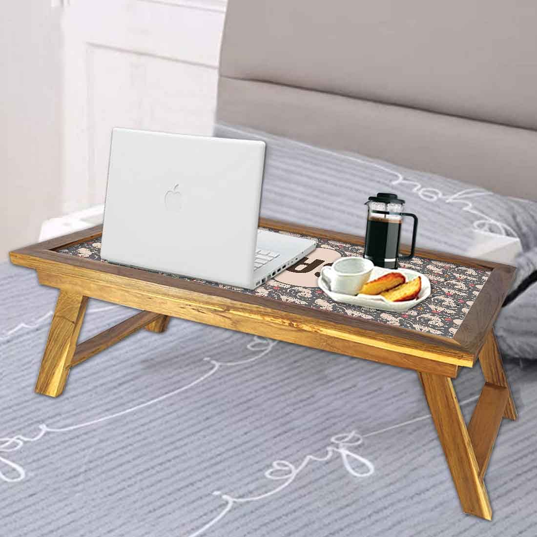 Personalized Folding breakfast table - Cats Grey Nutcase