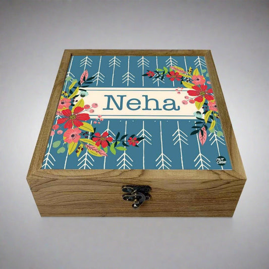 Personalized Jewellery Box for Women - Floral Arrow End Nutcase