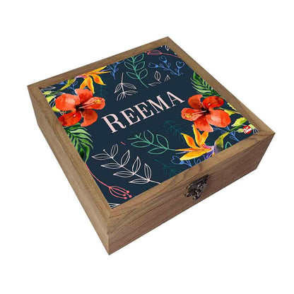 Customized Jewellery Box With Name - Hibiscus Leaf Nutcase