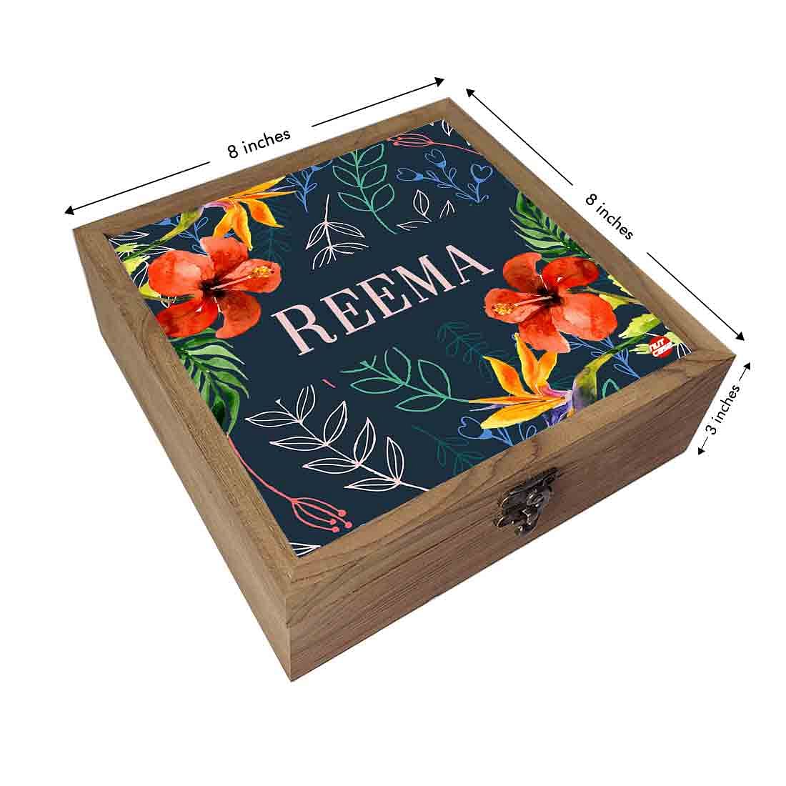 Customized Jewellery Box With Name - Hibiscus Leaf Nutcase
