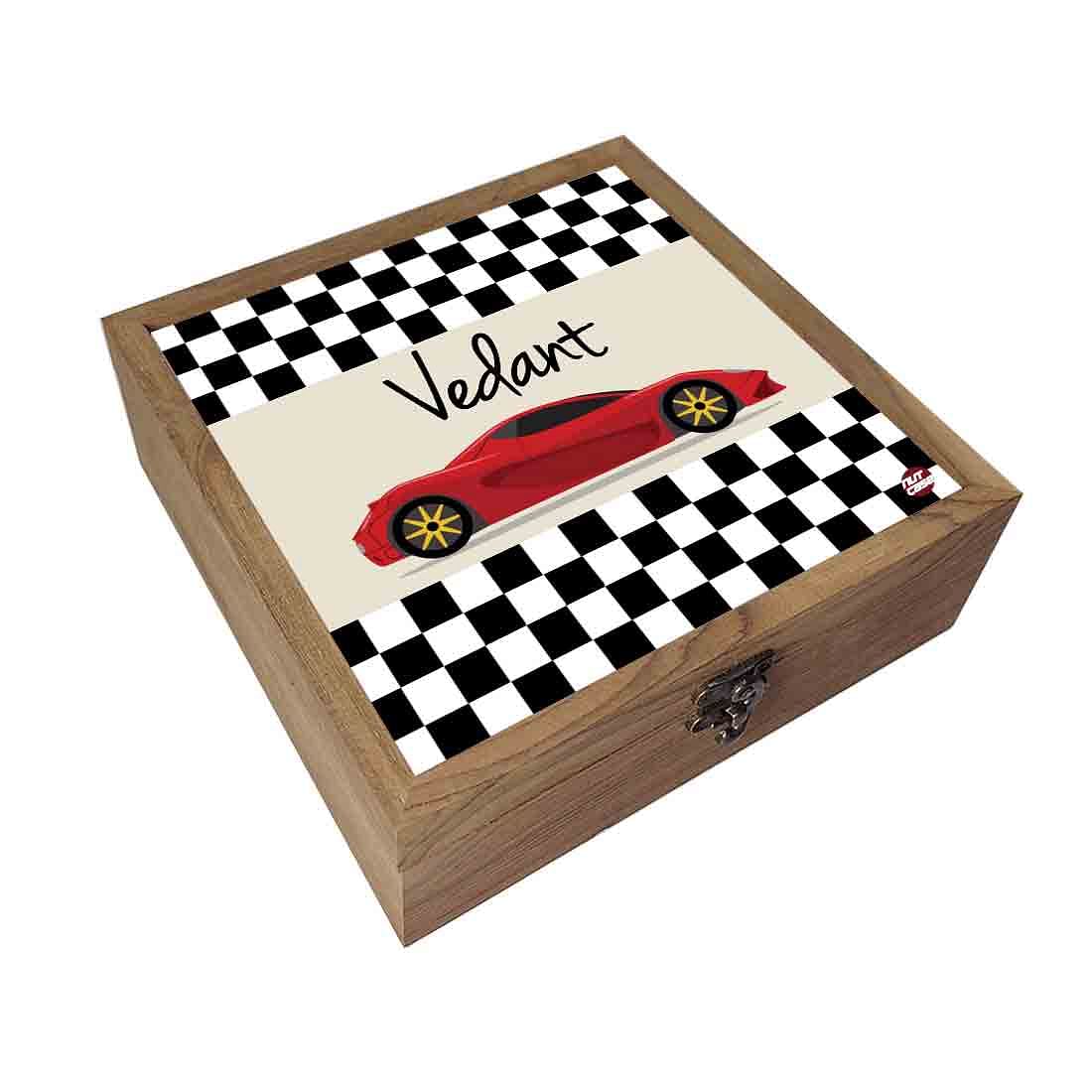 Customized Kids Cute Jewelry Boxes for Boys - Racing Car Nutcase