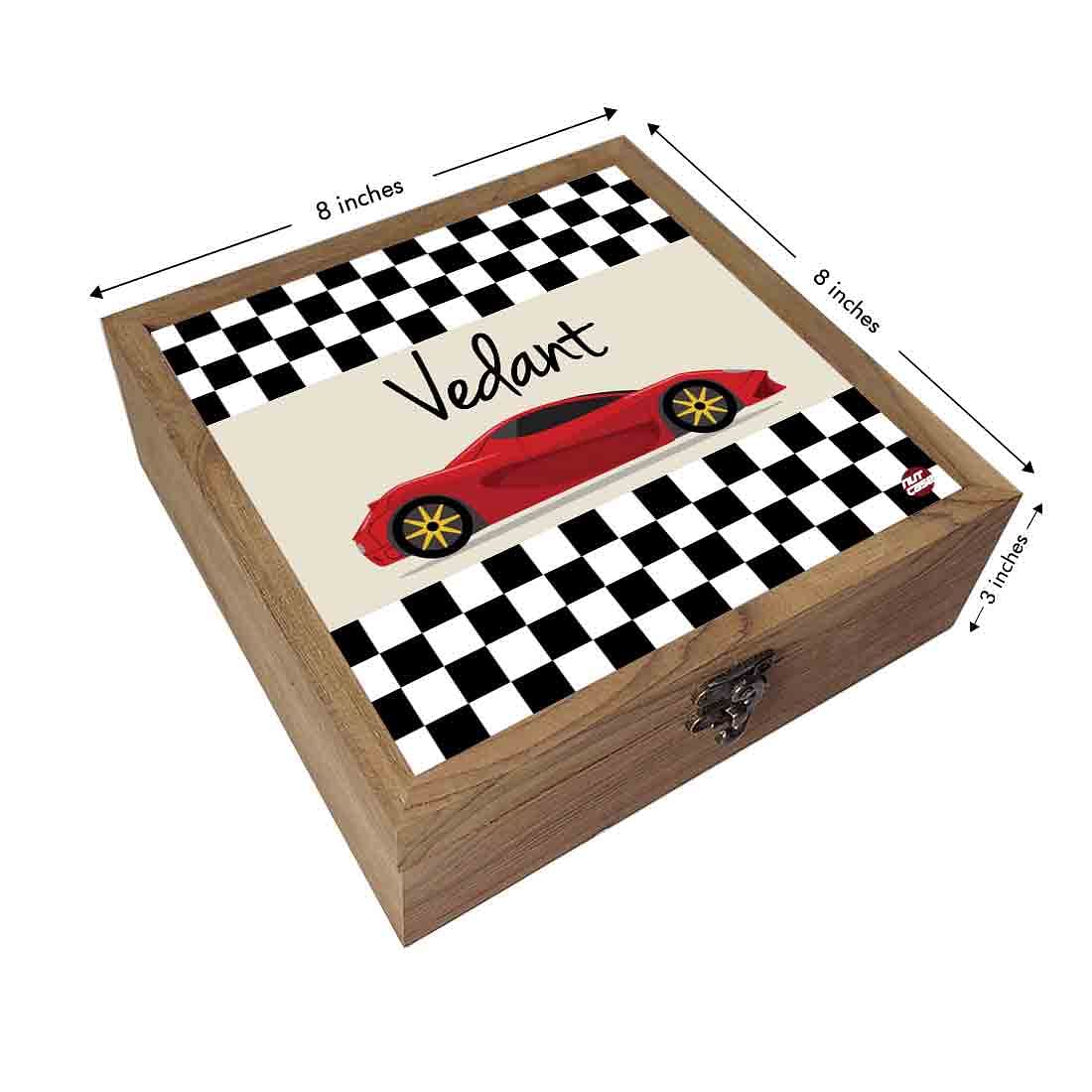 Customized Kids Cute Jewelry Boxes for Boys - Racing Car Nutcase