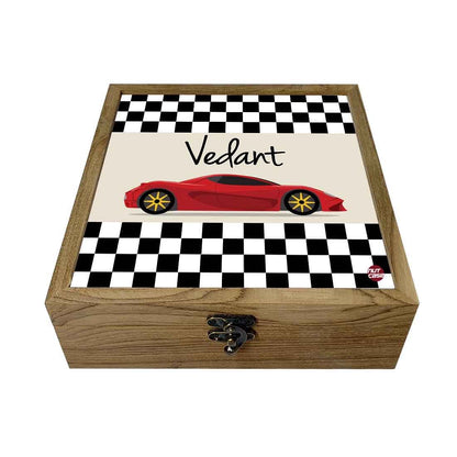 Customized Kids Cute Jewelry Boxes for Boys - Racing Car Nutcase