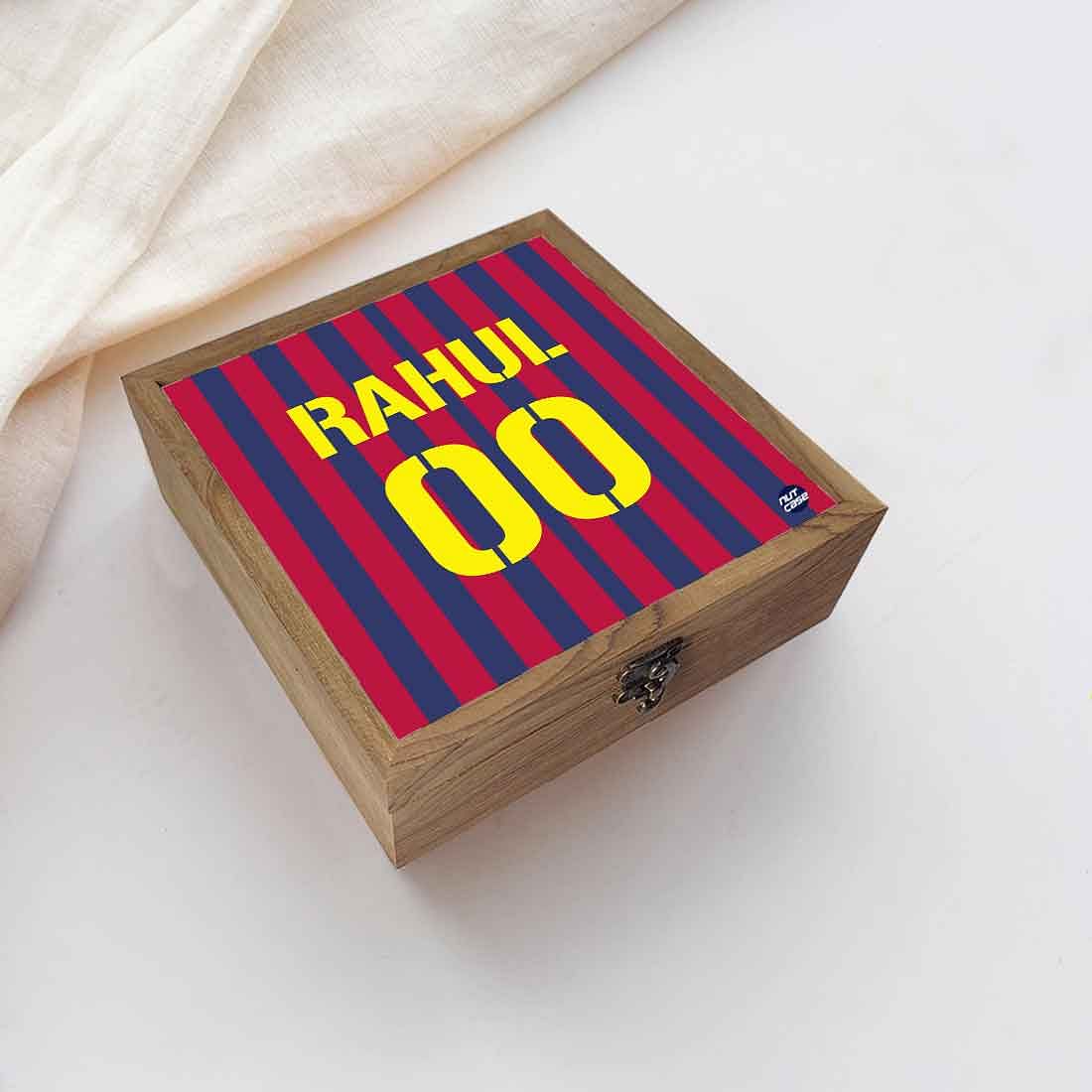 Personalized Jewellery Box Online for Boys - Barcelona Jersey Nutcase