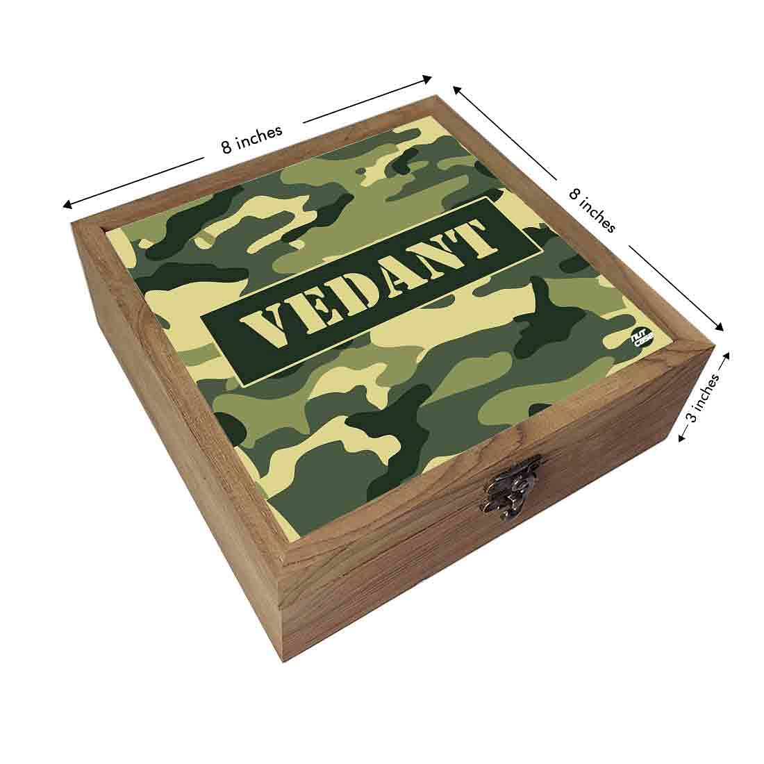 Customized Jewellery Makeup Storage for Women - Military Green Camouflage Nutcase