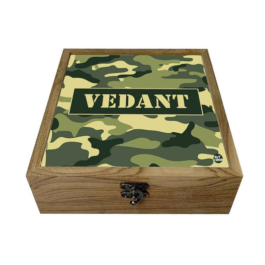 Customized Jewellery Makeup Storage for Women - Military Green Camouflage Nutcase